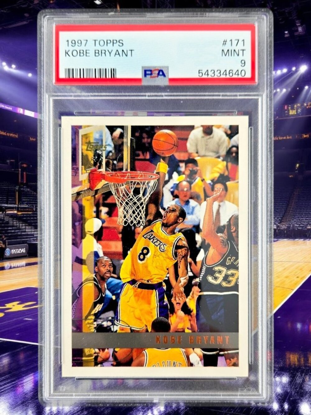 Kobe Bryant 1997-98 Topps 171 PSA 9 Mint HOF Los Angeles Lakers